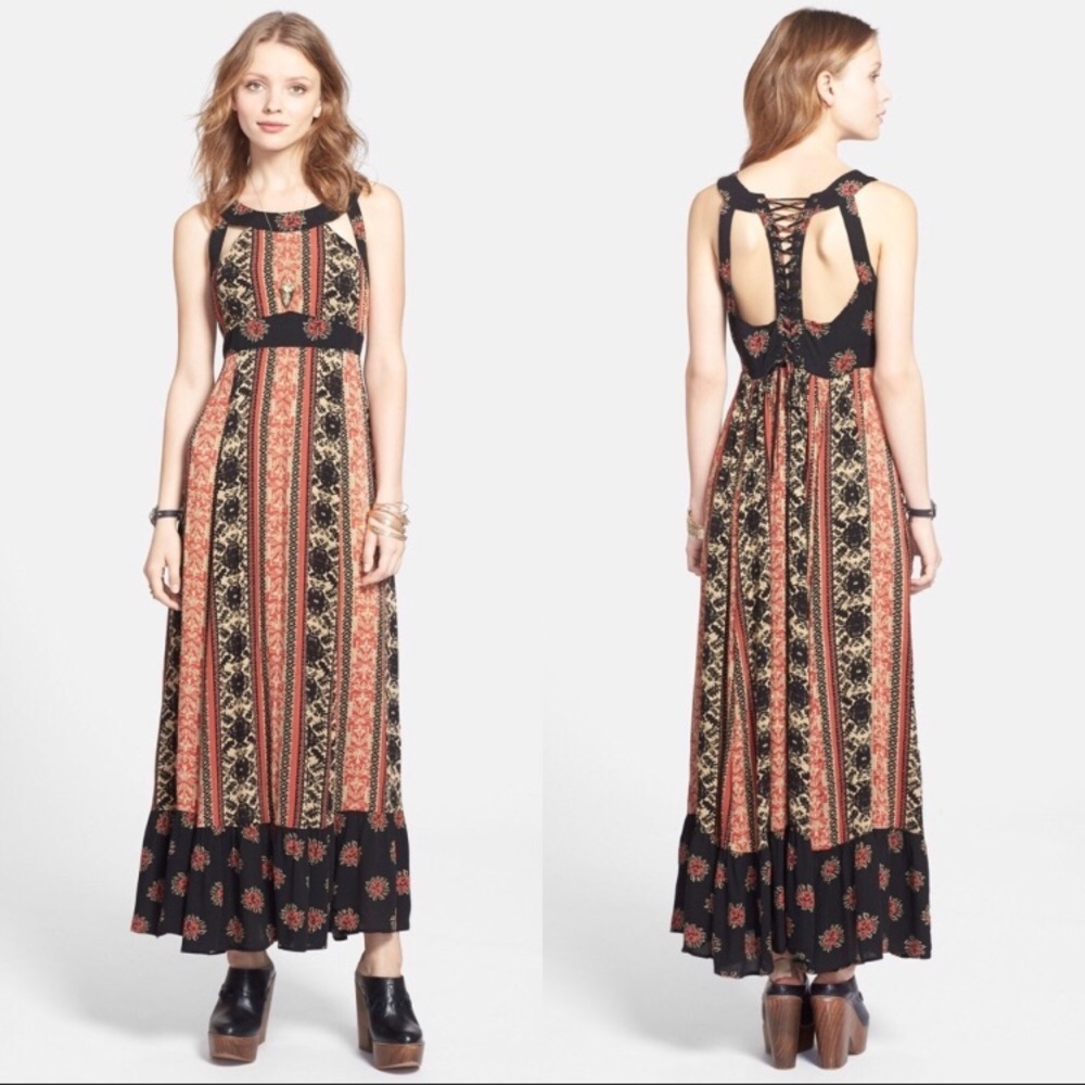 Free People Multicolor Patterned Maxi Dress